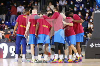 2022-01-27 - Team FC Barcelona during the Turkish Airlines EuroLeague basketball match between FC Barcelona and LDLC ASVEL on January 27, 2022 at Palau Blaugrana in Barcelona, Spain - FC BARCELONA VS LDLC ASVEL - EUROLEAGUE - BASKETBALL