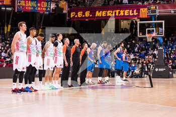2022-02-01 - FC Bayern Munich and FC Barcelona teams during the Turkish Airlines EuroLeague basketball match between FC Barcelona and FC Bayern Munich on February 1, 2022 at Palau Blaugrana in Barcelona, Spain - FC BARCELONA VS FC BAYERN MUNICH - EUROLEAGUE - BASKETBALL