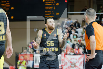 2022-02-25 - Mike James of Monaco during the Turkish Airlines Euroleague basketball match between AS Monaco Basket and Fenerbahce Beko Istanbul on February 25, 2022 at Salle Gaston Médecin in Monaco - AS MONACO BASKET VS FENERBAHCE BEKO ISTANBUL - EUROLEAGUE - BASKETBALL