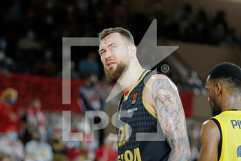 2022-02-25 - Donatas Motiejunas of Monaco during the Turkish Airlines Euroleague basketball match between AS Monaco Basket and Fenerbahce Beko Istanbul on February 25, 2022 at Salle Gaston Médecin in Monaco - AS MONACO BASKET VS FENERBAHCE BEKO ISTANBUL - EUROLEAGUE - BASKETBALL