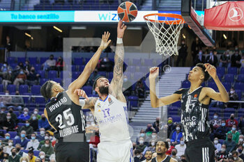 2022-03-17 - William Howard of Asvel Lyon-Villeurbanne, Vincent Poirier of Real Madrid and Victor Wembanyama of Asvel Lyon-Villeurbanne during the Turkish Airlines Euroleague basketball match between Real Madrid and Asvel Lyon-Villeurbanne on march 17, 2022 at Wizink Center in Madrid, Spain - REAL MADRID AND VS LYON-VILLEURBANNE - EUROLEAGUE - BASKETBALL