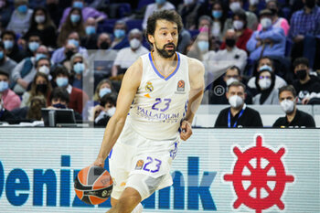 2022-03-17 - Sergio Llull Melia of Real Madrid during the Turkish Airlines Euroleague basketball match between Real Madrid and Asvel Lyon-Villeurbanne on march 17, 2022 at Wizink Center in Madrid, Spain - REAL MADRID AND VS LYON-VILLEURBANNE - EUROLEAGUE - BASKETBALL