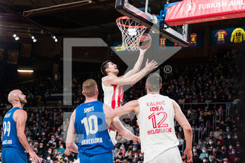 2022-03-18 - Stefan Lazarevic of Crvena Zvezda during the Turkish Airlines EuroLeague basketball match between FC Barcelona and Crvena Zvezda mts Belgrade on March 18, 2022 at Palau Blaugrana in Barcelona, Spain - FC BARCELONA VS CRVENA ZVEZDA MTS BELGRADE - EUROLEAGUE - BASKETBALL