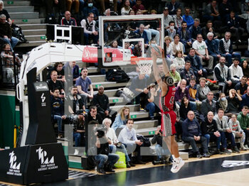 2022-04-07 - Kyle Hines of Milan during the Turkish Airlines EuroLeague basketball match between LDLC ASVEL and AX Armani Exchange Milan on April 7, 2022 at Astroballe in Villeurbanne, France - LDLC ASVEL VS AX ARMANI EXCHANGE MILANO - EUROLEAGUE - BASKETBALL