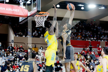 2022-04-08 - Dwayne Bacon of AS Monaco Basket and Christ Koumadje of Alba Berlin during the Turkish Airlines Euroleague basketball match between AS Monaco Basket and Alba Berlin on April 8, 2022 at Salle Gaston Médecin in Monaco - AS MONACO BASKET VS ALBA BERLIN - EUROLEAGUE - BASKETBALL