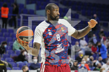2022-04-08 - Othello Hunter of Bayern Munich warms up during the Turkish Airlines Euroleague basketball match between Real Madrid and Bayern Munich on April 8, 2022 at Wizink Center in Madrid, Spain - REAL MADRID VS BAYERN MUNICH - EUROLEAGUE - BASKETBALL
