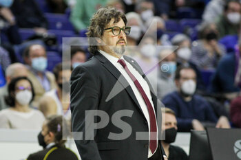 2022-04-08 - Andre Trinchieri, head coach of Bayern Munich during the Turkish Airlines Euroleague basketball match between Real Madrid and Bayern Munich on April 8, 2022 at Wizink Center in Madrid, Spain - REAL MADRID VS BAYERN MUNICH - EUROLEAGUE - BASKETBALL