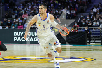 2022-04-08 - Alberto Abalde of Real Madrid during the Turkish Airlines Euroleague basketball match between Real Madrid and Bayern Munich on April 8, 2022 at Wizink Center in Madrid, Spain - REAL MADRID VS BAYERN MUNICH - EUROLEAGUE - BASKETBALL