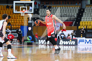 2022-02-24 - Kostas Sloukas of Olympiacos BC during the Turkish Airlines EuroLeague Round 27 basketball match between Olympiacos BC and Ax Armani Exchange Milano on Feb 24, 2022 at peace and friendship Stadium in Athens, Greece - OLYMPIACOS VS AX ARMANI EXCHANGE MILANO - EUROLEAGUE - BASKETBALL