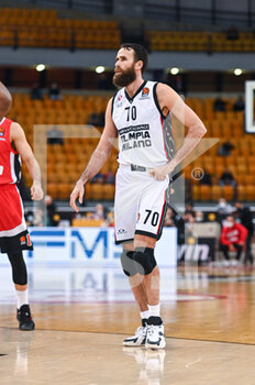 2022-02-24 - Luigi Datome of Ax Armani Exchange Milano during the Turkish Airlines EuroLeague Round 27 basketball match between Olympiacos BC and Ax Armani Exchange Milano on Feb 24, 2022 at peace and friendship Stadium in Athens, Greece - OLYMPIACOS VS AX ARMANI EXCHANGE MILANO - EUROLEAGUE - BASKETBALL