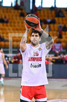 2022-04-22 - Georgios Printezis of Olympiacos BC during the Turkish Airlines EuroLeague Quorter-Final basketball match between Olympiacos BC and AS Monaco Basket on Apr 22, 2022 at Peace and Friendship Stadium in Athens, Greece - OLYMPIACOS VS AS MONACO - EUROLEAGUE - BASKETBALL