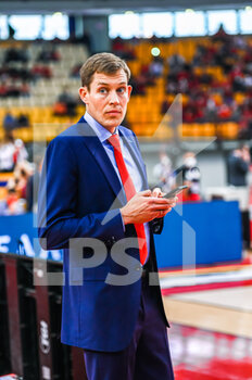 2022-04-22 - Oleksiy Yefimov, General Manager of AS Monaco Basket during the Turkish Airlines EuroLeague Quorter-Final basketball match between Olympiacos BC and AS Monaco Basket on Apr 22, 2022 at Peace and Friendship Stadium in Athens, Greece - OLYMPIACOS VS AS MONACO - EUROLEAGUE - BASKETBALL