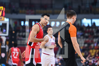 2022-04-22 - Kostas Sloukas of Olympiacos BC during the Turkish Airlines EuroLeague Quorter-Final basketball match between Olympiacos BC and AS Monaco Basket on Apr 22, 2022 at Peace and Friendship Stadium in Athens, Greece - OLYMPIACOS VS AS MONACO - EUROLEAGUE - BASKETBALL