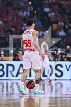 2022-04-22 - Mike James of AS Monaco Basket during the Turkish Airlines EuroLeague Quorter-Final basketball match between Olympiacos BC and AS Monaco Basket on Apr 22, 2022 at Peace and Friendship Stadium in Athens, Greece - OLYMPIACOS VS AS MONACO - EUROLEAGUE - BASKETBALL
