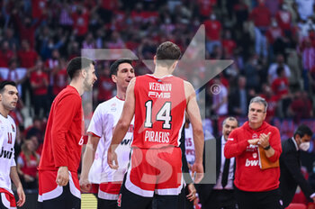 2022-04-22 - Sasha Vezenkov of Olympiacos BC during the Turkish Airlines EuroLeague Quorter-Final basketball match between Olympiacos BC and AS Monaco Basket on Apr 22, 2022 at Peace and Friendship Stadium in Athens, Greece - OLYMPIACOS VS AS MONACO - EUROLEAGUE - BASKETBALL