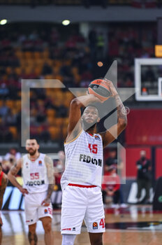 2022-04-22 - Donta Hall of AS Monaco Basket during the Turkish Airlines EuroLeague Quorter-Final basketball match between Olympiacos BC and AS Monaco Basket on Apr 22, 2022 at Peace and Friendship Stadium in Athens, Greece - OLYMPIACOS VS AS MONACO - EUROLEAGUE - BASKETBALL