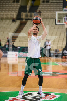 06/10/2022 - Nikos Chougkaz of Panathinaikos Athens BC in action during the Turkish Airlines Euroleague Basketball match between Panathinaikos BC and Real Madrid at OAKA ALTION Arena on October 6, 2022 in Athens, Greece. - PANATHINAIKOS VS REAL MADRID - EUROLEAGUE - BASKET