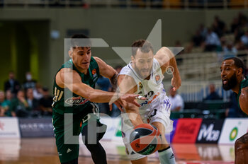 06/10/2022 - Sergio Rodriguez of Real Madrid in action during the Turkish Airlines Euroleague Basketball match between Panathinaikos Athens BC and Real Madrid at OAKA ALTION Arena on October 6, 2022 in Athens, Greece. - PANATHINAIKOS VS REAL MADRID - EUROLEAGUE - BASKET