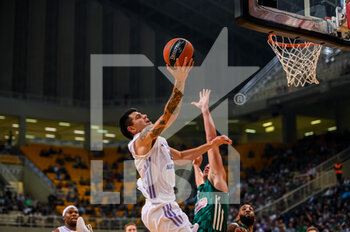 06/10/2022 - Gabriel Deck of Real Madrid in action during the Turkish Airlines Euroleague Basketball match between Panathinaikos Athens BC and Real Madrid at OAKA ALTION Arena on October 6, 2022 in Athens, Greece. - PANATHINAIKOS VS REAL MADRID - EUROLEAGUE - BASKET