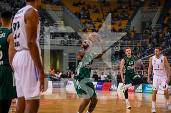 06/10/2022 - Derrick Williams of Panathinaikos Athens BC shooting a free throw during the Turkish Airlines Euroleague Basketball match between Panathinaikos BC and Real Madrid at OAKA ALTION Arena on October 6, 2022 in Athens, Greece. - PANATHINAIKOS VS REAL MADRID - EUROLEAGUE - BASKET