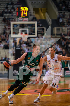 06/10/2022 - Marius Grigonis of Panathinaikos Athens BC in action during the Turkish Airlines Euroleague Basketball match between Panathinaikos BC and Real Madrid at OAKA ALTION Arena on October 6, 2022 in Athens, Greece. - PANATHINAIKOS VS REAL MADRID - EUROLEAGUE - BASKET