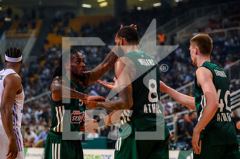 06/10/2022 - Paris Lee of Panathinaikos Athens BC with Derrick Williams in action during the Turkish Airlines Euroleague Basketball match between Panathinaikos BC and Real Madrid at OAKA ALTION Arena on October 6, 2022 in Athens, Greece. - PANATHINAIKOS VS REAL MADRID - EUROLEAGUE - BASKET