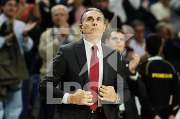 2022-10-27 - Sergio Scariolo, head coach of Bologna during the Turkish Airlines Euroleague basketball match between Real Madrid and Virtus Segafredo Bologna on October 27, 2022 at Wizink Center in Madrid, Spain - BASKETBALL - EUROLEAGUE - REAL MADRID V BOLOGNA - EUROLEAGUE - BASKETBALL
