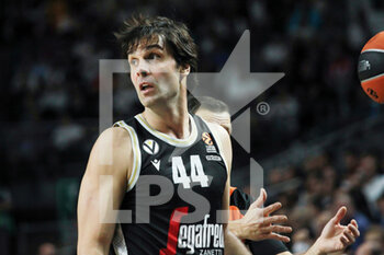 2022-10-27 - Milos Teodosic of Bologna during the Turkish Airlines Euroleague basketball match between Real Madrid and Virtus Segafredo Bologna on October 27, 2022 at Wizink Center in Madrid, Spain - BASKETBALL - EUROLEAGUE - REAL MADRID V BOLOGNA - EUROLEAGUE - BASKETBALL