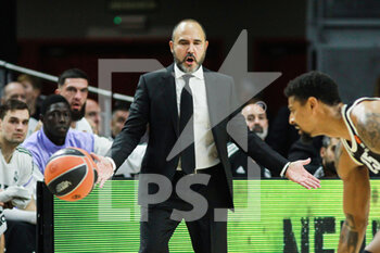 2022-10-27 - Chus Mateo, head coach of Real Madrid during the Turkish Airlines Euroleague basketball match between Real Madrid and Virtus Segafredo Bologna on October 27, 2022 at Wizink Center in Madrid, Spain - BASKETBALL - EUROLEAGUE - REAL MADRID V BOLOGNA - EUROLEAGUE - BASKETBALL