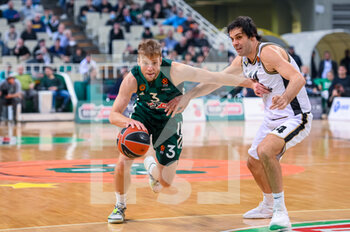 23/11/2022 - #3 NATE WOLTERS
of Panathinaikos Athens competing with #44 MILOS TEODOSIC of Virtus Segafredo Bologna during the Euroleague, Round 9, match between Panathinaikos Athens and Virtus Segafredo Bologna at OAKA Stadium on November 23, 2022 in Athens, Greece. - PANATHINAIKOS ATHENS VS SEGAFREDO VIRTUS BOLOGNA - EUROLEAGUE - BASKET