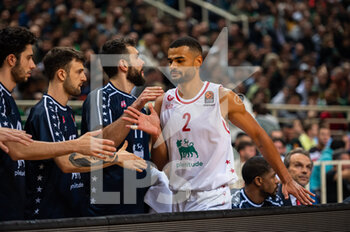 2022-12-08 - #2 TIMOTHE LUWAWU-CABARROT of EA7 Emporio Armani Milano during the Euroleague, Round 12, match between Panathinaikos Athens and EA7 Emporio Armani Milano at OAKA Stadium on December 8, 2022 in Athens, Greece. - PANATHINAIKOS VS EA7 EMPORIO ARMANI MILAN - EUROLEAGUE - BASKETBALL