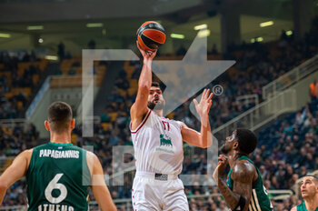 2022-12-08 - #17 GIAMPAOLO RICCI of EA7 Emporio Armani Milano during the Euroleague, Round 12, match between Panathinaikos Athens and EA7 Emporio Armani Milano at OAKA Stadium on December 8, 2022 in Athens, Greece. - PANATHINAIKOS VS EA7 EMPORIO ARMANI MILAN - EUROLEAGUE - BASKETBALL