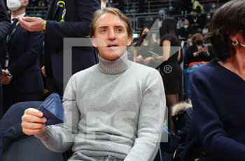 2022-02-27 - Head coach of national Italy soccer team Mr Roberto Mancini attending the FIBA World Cup 2023 qualifiers game Italy Vs. Iceland at the Paladozza sports palace in Bologna, February 27, 2022 - Photo: Michele Nucci - FIBA WORLD CUP QUALIFIERS - ITALIA VS ISLANDA - INTERNATIONALS - BASKETBALL