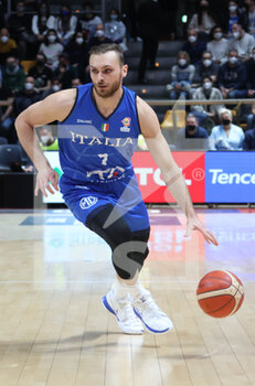 2022-02-27 - Stefano Tonut (Italy) during the FIBA World Cup 2023 qualifiers game Italy Vs. Iceland at the Paladozza sports palace in Bologna, February 27, 2022 - Photo: Michele Nucci - FIBA WORLD CUP QUALIFIERS - ITALIA VS ISLANDA - INTERNATIONALS - BASKETBALL