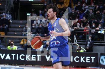 2022-02-27 - Alessandro Pajola (Italy) during the FIBA World Cup 2023 qualifiers game Italy Vs. Iceland at the Paladozza sports palace in Bologna, February 27, 2022 - Photo: Michele Nucci - FIBA WORLD CUP QUALIFIERS - ITALIA VS ISLANDA - INTERNATIONALS - BASKETBALL