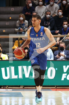 2022-02-27 - Diego Flaccadori (Italy) during the FIBA World Cup 2023 qualifiers game Italy Vs. Iceland at the Paladozza sports palace in Bologna, February 27, 2022 - Photo: Michele Nucci - FIBA WORLD CUP QUALIFIERS - ITALIA VS ISLANDA - INTERNATIONALS - BASKETBALL