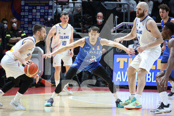 2022-02-27 - Diego Flaccadori (Italy) during the FIBA World Cup 2023 qualifiers game Italy Vs. Iceland at the Paladozza sports palace in Bologna, February 27, 2022 - Photo: Michele Nucci - FIBA WORLD CUP QUALIFIERS - ITALIA VS ISLANDA - INTERNATIONALS - BASKETBALL