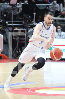 2022-02-27 - Aegir Steinarsson (Iceland) during the FIBA World Cup 2023 qualifiers game Italy Vs. Iceland at the Paladozza sports palace in Bologna, February 27, 2022 - Photo: Michele Nucci - FIBA WORLD CUP QUALIFIERS - ITALIA VS ISLANDA - INTERNATIONALS - BASKETBALL