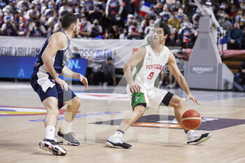 2022-02-24 - Diogo VENTURA (9) of Portugal during the FIBA World Cup 2023, European qualifiers, 1st round Group E Basketball match between France and Portugal on February 24, 2022 at Palais des Sports Jean-Michel Geoffroy in Dijon, France - FIBA WORLD CUP 2023, EUROPEAN QUALIFIERS, 1ST ROUND GROUP E - FRANCE AND PORTUGAL - INTERNATIONALS - BASKETBALL