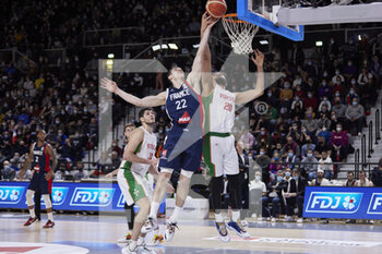 2022-02-24 - Goncalo DELGADO (20) of Portugal and Terry TARPEY (22) of Franceduring the FIBA World Cup 2023, European qualifiers, 1st round Group E Basketball match between France and Portugal on February 24, 2022 at Palais des Sports Jean-Michel Geoffroy in Dijon, France - FIBA WORLD CUP 2023, EUROPEAN QUALIFIERS, 1ST ROUND GROUP E - FRANCE AND PORTUGAL - INTERNATIONALS - BASKETBALL