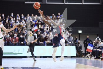 2022-02-24 - Lahaou KONATE (94) of France during the FIBA World Cup 2023, European qualifiers, 1st round Group E Basketball match between France and Portugal on February 24, 2022 at Palais des Sports Jean-Michel Geoffroy in Dijon, France - FIBA WORLD CUP 2023, EUROPEAN QUALIFIERS, 1ST ROUND GROUP E - FRANCE AND PORTUGAL - INTERNATIONALS - BASKETBALL