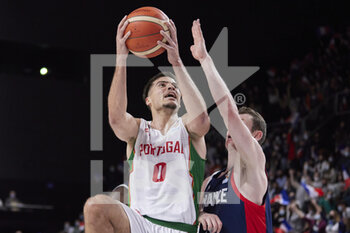 2022-02-24 - Diogo BRITO (0) of Portugal during the FIBA World Cup 2023, European qualifiers, 1st round Group E Basketball match between France and Portugal on February 24, 2022 at Palais des Sports Jean-Michel Geoffroy in Dijon, France - FIBA WORLD CUP 2023, EUROPEAN QUALIFIERS, 1ST ROUND GROUP E - FRANCE AND PORTUGAL - INTERNATIONALS - BASKETBALL