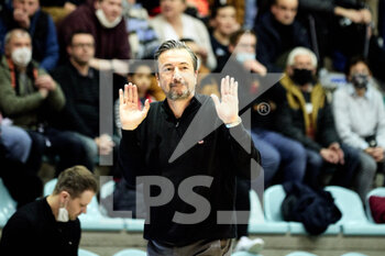 2022-02-25 - Luca BANCHI (C) of Latvia during the FIBA World Cup 2023, European qualifiers, 1st round Group A Basketball match between Belgium and Latvia on February 25, 2022 at the Mons Arena in Mons, Belgium - FIBA WORLD CUP 2023, EUROPEAN QUALIFIERS, 1ST ROUND GROUP A - BELGIUM VS LATVIA - INTERNATIONALS - BASKETBALL
