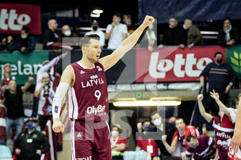 2022-02-25 - Dairis BERTANS (9) of Latvia during the FIBA World Cup 2023, European qualifiers, 1st round Group A Basketball match between Belgium and Latvia on February 25, 2022 at the Mons Arena in Mons, Belgium - FIBA WORLD CUP 2023, EUROPEAN QUALIFIERS, 1ST ROUND GROUP A - BELGIUM VS LATVIA - INTERNATIONALS - BASKETBALL