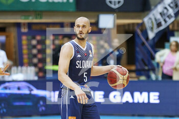 2022-06-30 - Simon KRAJCOVIC (5) of Slovakia during the FIBA Basketball World Cup 2023 Qualifiers, 1st round Group A, between Belgium and Slovakia on June 30, 2022 at the Mons Arena in Mons, Belgium - BASKETBALL - FIBA BASKETBALL WORLD CUP 2023 QUALIFIERS - BELGIUM V SLOVAKIA - INTERNATIONALS - BASKETBALL