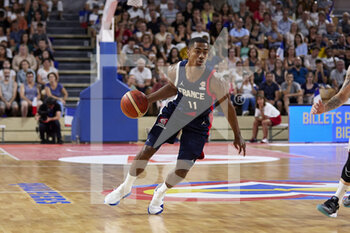 2022-07-04 - Theo MALEDON (11) of France during the FIBA Basketball World Cup 2023 Qualifiers, 1st round Group E, between France and Hungary on July 4, 2022 at the Vendespace in Mouilleron-le-Captif, France - BASKETBALL - FIBA BASKETBALL WORLD CUP 2023 QUALIFIERS - FRANCE V HUNGARY - INTERNATIONALS - BASKETBALL