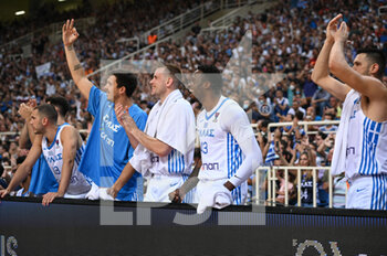 09/08/2022 - THANASIS ANTETOKOUNMPO #43 of Greek Basketball Team react during the friendly match between the Greek National Team and the Spanish National Team at OAKA Stadium on August 9, 2022 in Athens, Greece. - FRIENDLY MATCH - GREECE VS SPAIN - INTERNAZIONALI - BASKET