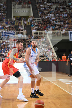 09/08/2022 - IOANNIS PAPAPETROU #19 of Greek Basketball Team react during the friendly match between the Greek National Team and the Spanish National Team at OAKA Stadium on August 9, 2022 in Athens, Greece. - FRIENDLY MATCH - GREECE VS SPAIN - INTERNAZIONALI - BASKET