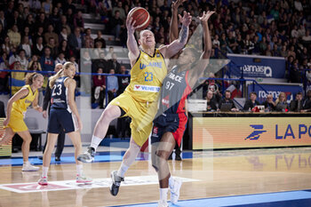 2022-11-27 - Alina IAGUPOVA (23) of Ukraine during the FIBA Women's EuroBasket 2023, Qualifiers Group B, Basketball match between France and Ukraine on November 27, 2022 at Halle Andre Vacheresse in Roanne, France - BASKETBALL - FIBA WOMEN'S EUROBASKET QUALIFIERS - FRANCE V UKRAINE - INTERNATIONALS - BASKETBALL