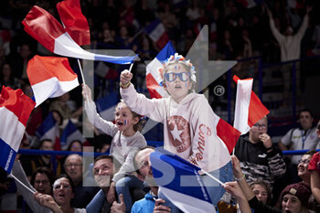 2022-11-27 - French Fans during the FIBA Women's EuroBasket 2023, Qualifiers Group B, Basketball match between France and Ukraine on November 27, 2022 at Halle Andre Vacheresse in Roanne, France - BASKETBALL - FIBA WOMEN'S EUROBASKET QUALIFIERS - FRANCE V UKRAINE - INTERNATIONALS - BASKETBALL